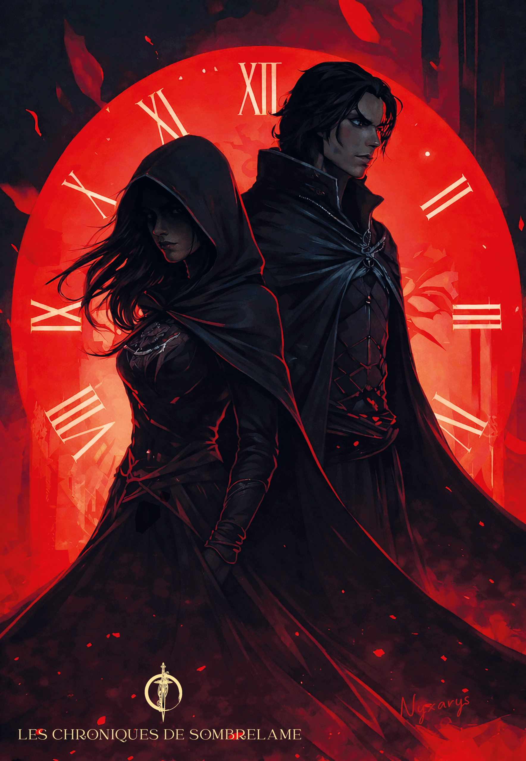 Affiche Phyl & Sacha Horloge