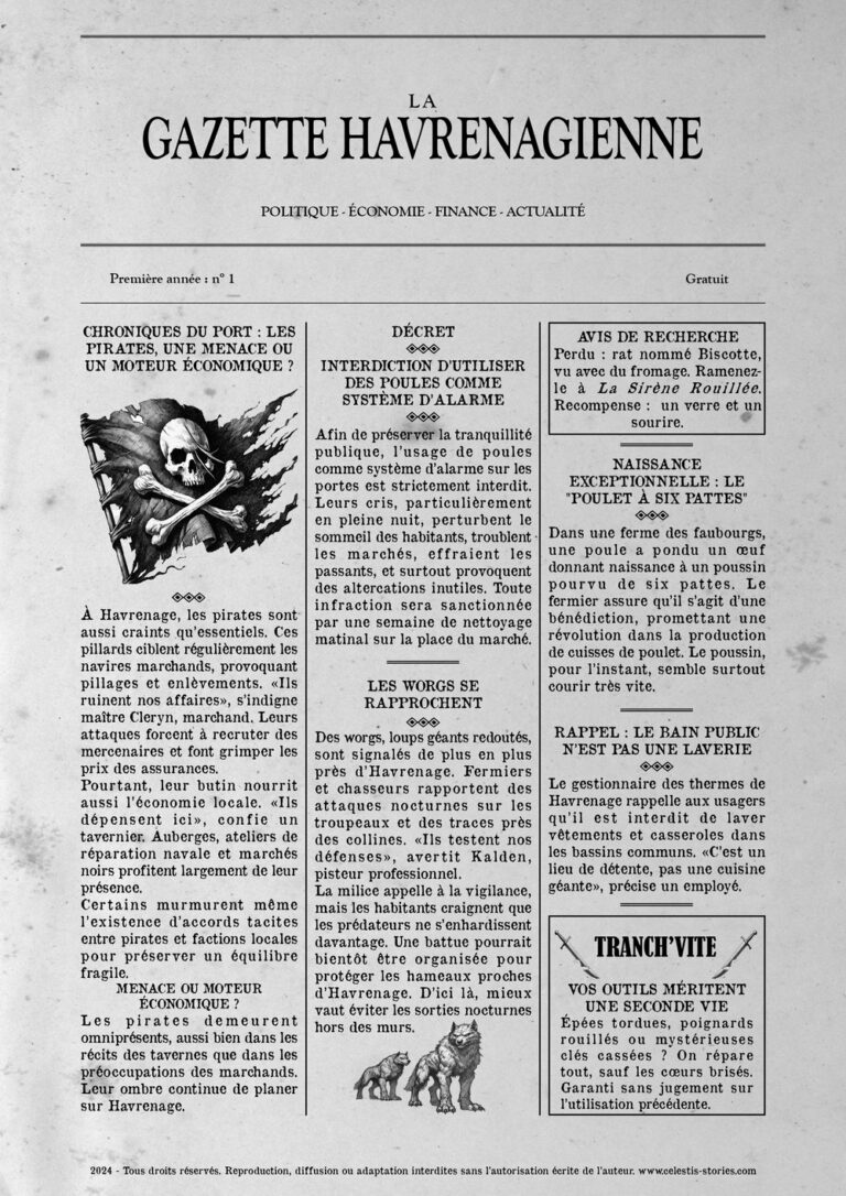 La Gazette Havrenagienne, numéro 1